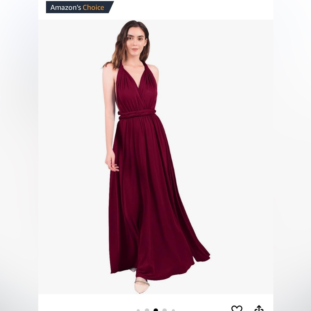 Dark red infinity dress
